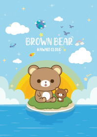 Brown Bear On The Sea Island