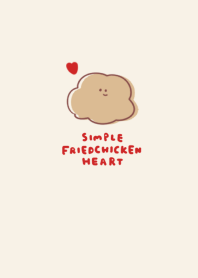 simple Fried Chicken heart beige