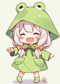 Cute frog girl