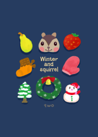 Winter fruit and squirrel design02