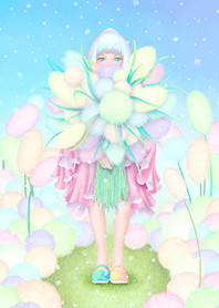 [ An armful of cloud flowers]