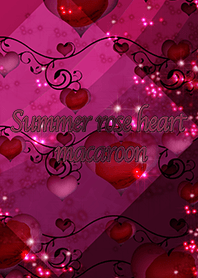 Summer rose heart macaroon