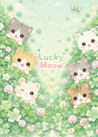 A cat and a lucky clover. 12