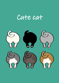 슈퍼 귀여운 고양이 엉덩이(민트 그린)
