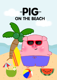 น้องหมูบนชายหาดแห่งความสุข