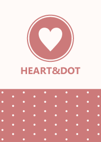HEART&DOT -MILD RED-