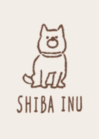 落書きワンコ -柴犬- 茶色