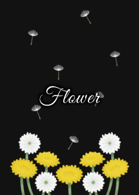 Flower 009 (dandelion-Black)