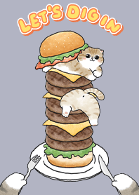 neko hamburger/ mist purple