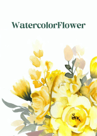 Watercolor Yellow Flower -hisatoto-5
