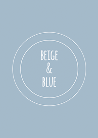 ベージュ&ブルー / ラインサークル