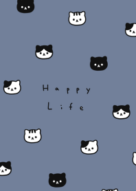 Neko Face - gray blue.