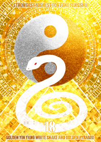White snake and golden YinYang Lucky 18