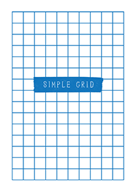 Simple grid - Blue and white -