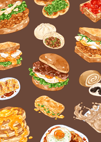 台湾の美味しい朝ごはん-ブラウン