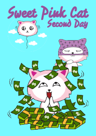 Sweet Pink Cat Second Day