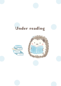 Hedgehog and Book -blue- dot