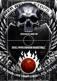 Skull wing dragon basketball 7