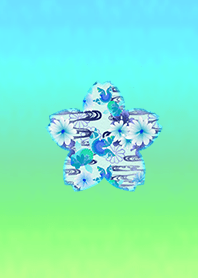 Japanese cherry goldfish light blue