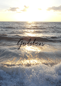 Golden sea that rises luck is lucky !