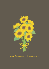 sunflower bouquet/brown