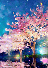 Beautiful night cherry blossoms#826