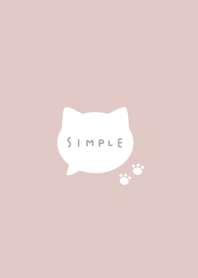 ねこシンプル。ピンクベージュ