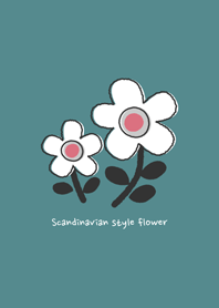 Scandinavian style white flower