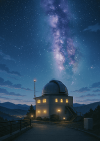 Milky Way Over Quiet Observatory