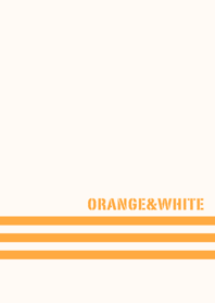Simple Orange & White No.8