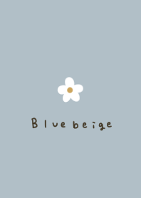 Flowers and light blue beige.