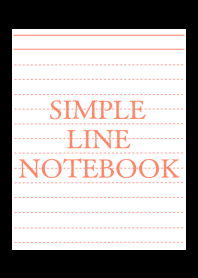 SIMPLE ORANGE LINE NOTEBOOKj-BLACK-WHITE