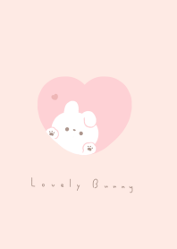 Rabbit in Heart/ sakura pink skin