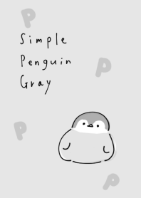簡單的企鵝灰色