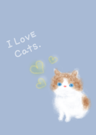 ネコ ～ くすみ青