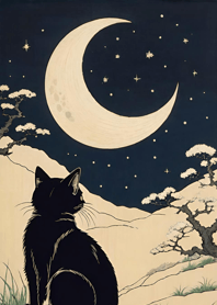 Cat under the Moon 49f3De