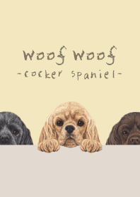 Woof Woof- Cocker Spaniel -CREAM YELLOW