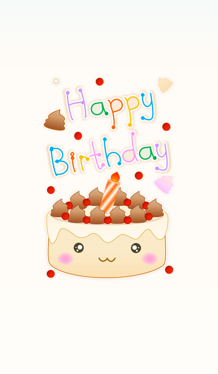 HBD Vanilla Cake (Beige V.4)