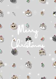 neko christmas2 / light grey