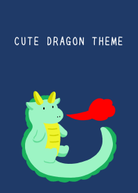 CUTE DRAGON THEME-NAVY BLUE