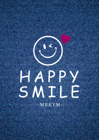 HAPPY SMILE DENIM -HEART- Dusky Pink