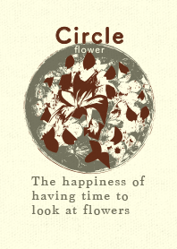 Circle flower Sepia