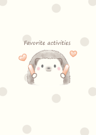 Hedgehog and Favorite activities orange2
