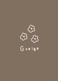 Dark greige and hand-drawn flowers.