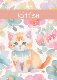 The kitten's gaze pink & blue J
