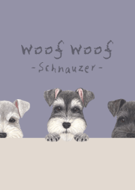 Woof Woof - Schnauzer - DUSTY PURPLE