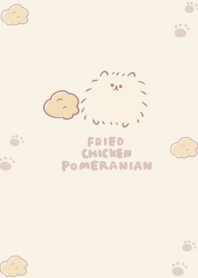 simple pomeranian Fried Chicken beige.