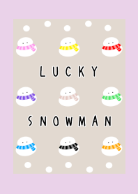NINE LUCKY SNOWMEN-SNOWMAN-LIGHT PURPLEj