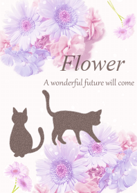 優しくかわいいガーベラの花・ねこ・16