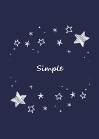 シンプルな手描き星柄